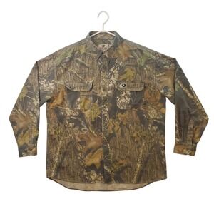 Mossy Oak Explorer LS Shirt Mens XL Camo Break-Up Button Down Hunting Top Heavy